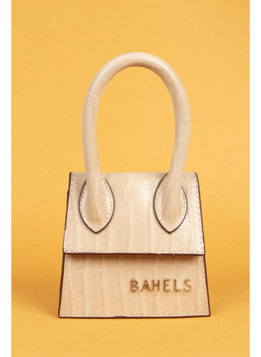 Bahels Women's Beige Mini Size Special Design Shoulder Bag