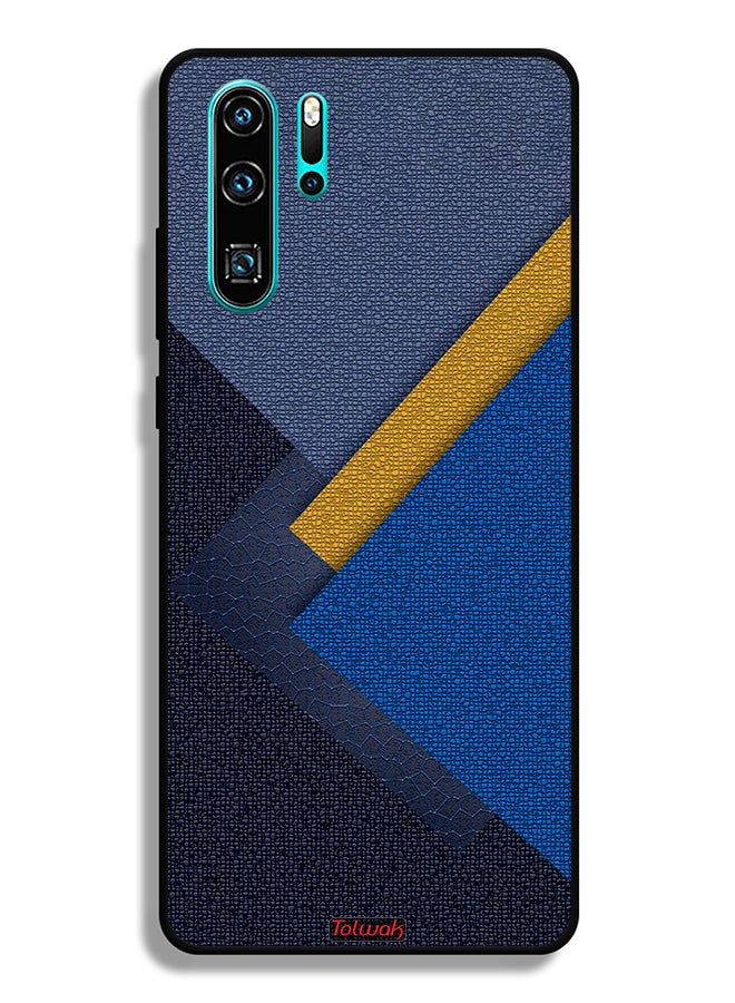 Tolwak Huawei P30 Pro Protective Case Cover Triangles Leather Shades Pattern - Image 2