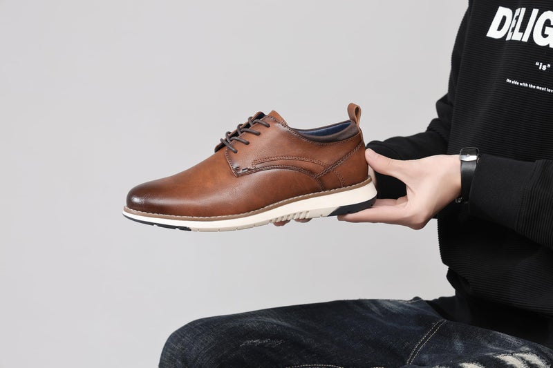 DECARSDZ Mens Dress Shoes Casual Oxford Shoes Business Formal Derby Sneakers Walking Shoe - Image 2
