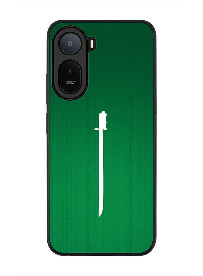 Stylizedd Rugged Case for Xiaomi Redmi A7 Pro 4G / Poco C81 / Poco C81 Pro / Poco C85x 5G- Slim Fit Hybrid Rubber Cover Sword Of Saudi