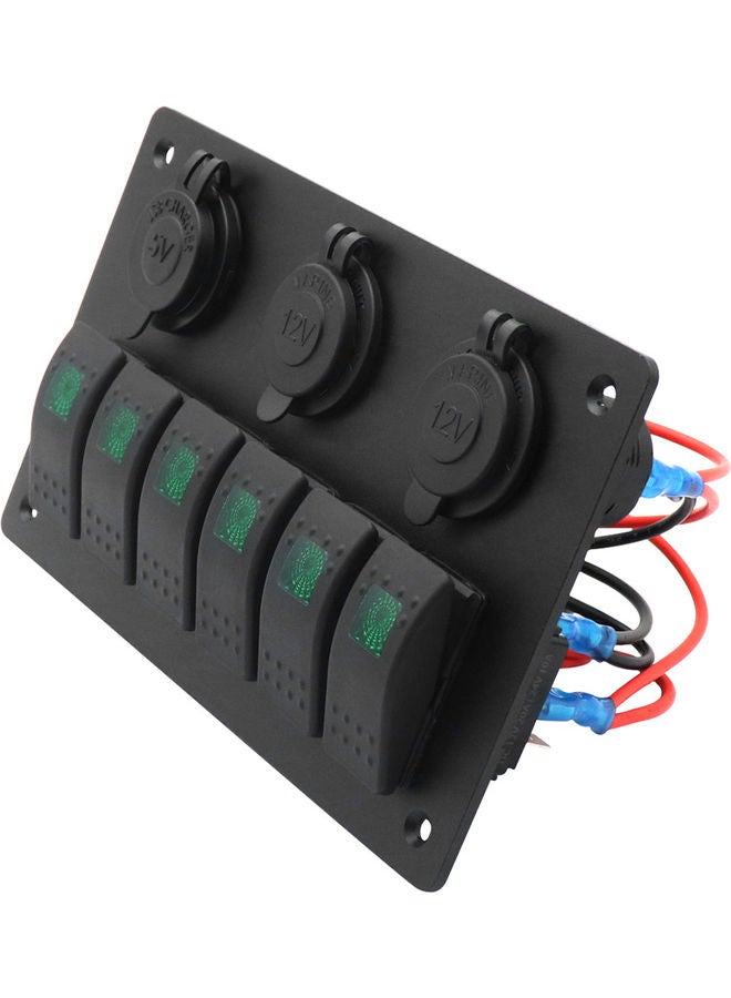 Loquat 6-Gang Toggle Rocker Switch Panel - Image 2