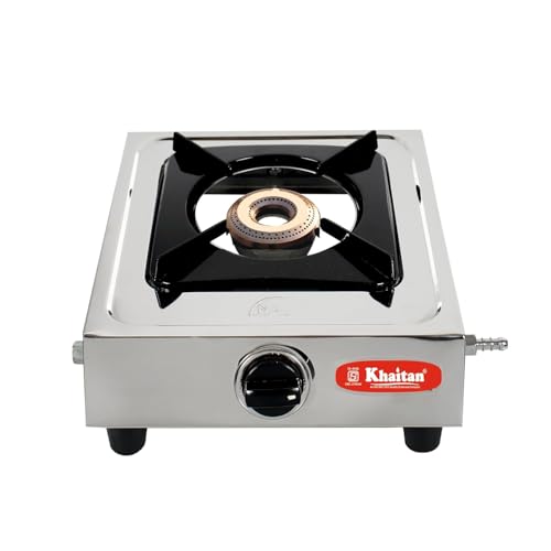 Khaitan 1 Burner Classic Stainless Steel Manual Gas Stove (1 Burners) - Image 1