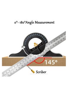 Combination Angle Ruler, SYOSI 300MM Combination Square Angle Ruler Stainless Steel Multi Function Measuring Tool About 0.35Kg - pzsku/ZA41062D69D020D76ADD1Z/45/_/1717485058/86f71176-b667-4371-a8f5-268ff6ceb480