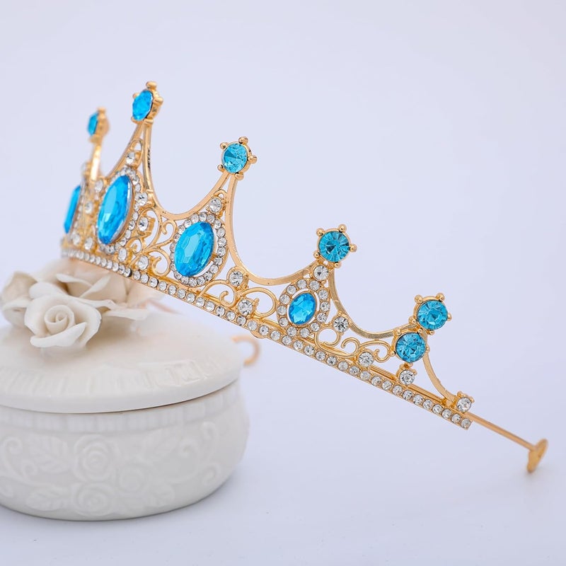 FORSEVEN Crystal Tiaras Birthday Crown for Women Wedding Rhinestones Princess Party Headbands Hair Accessories for Women and Girls Halloween Decorations Headband - Image 2