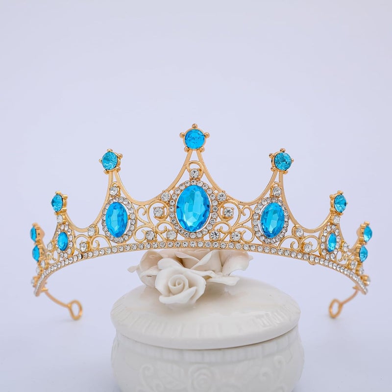 FORSEVEN Crystal Tiaras Birthday Crown for Women Wedding Rhinestones Princess Party Headbands Hair Accessories for Women and Girls Halloween Decorations Headband - Image 5