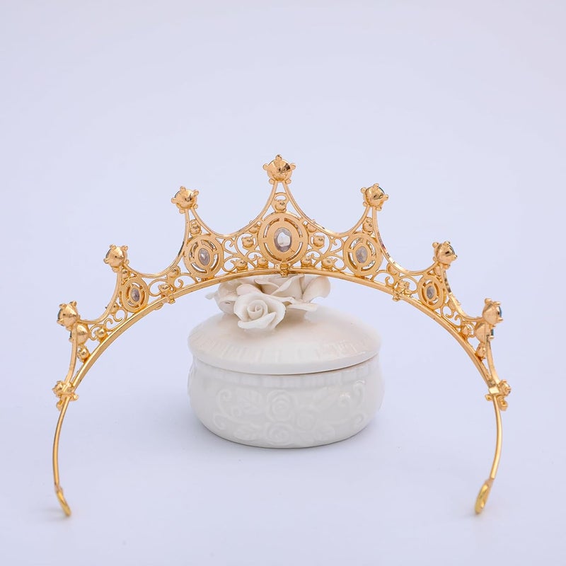 FORSEVEN Crystal Tiaras Birthday Crown for Women Wedding Rhinestones Princess Party Headbands Hair Accessories for Women and Girls Halloween Decorations Headband - Image 4