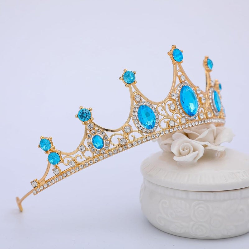 FORSEVEN Crystal Tiaras Birthday Crown for Women Wedding Rhinestones Princess Party Headbands Hair Accessories for Women and Girls Halloween Decorations Headband - Image 3