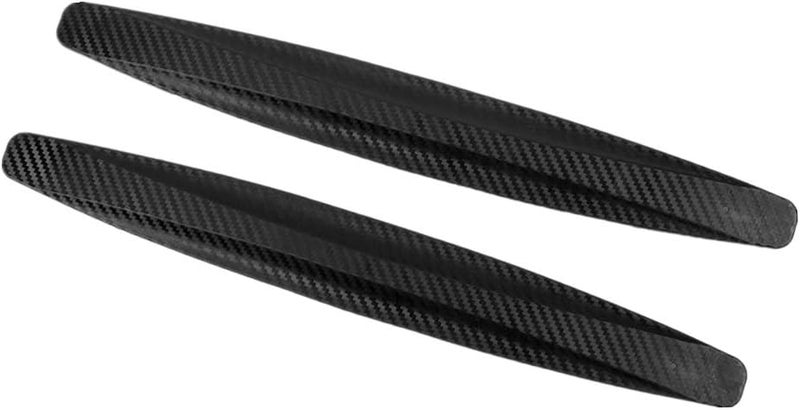 Youngine Universal Car Front Corner Bumper Protector Carbon Fibre Anti-Collision Strip Sticker Anti-Friction Edge Lip (Black) - Image 1