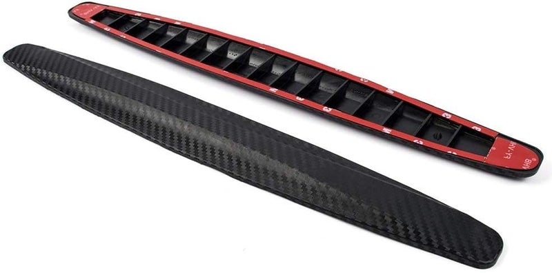 Youngine Universal Car Front Corner Bumper Protector Carbon Fibre Anti-Collision Strip Sticker Anti-Friction Edge Lip (Black) - Image 2