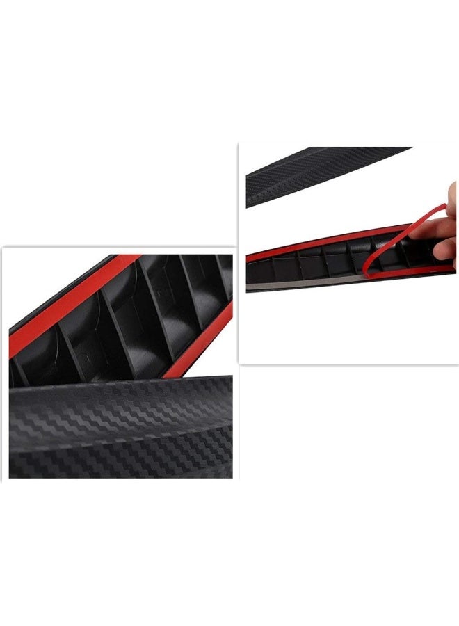 Youngine Universal Car Front Corner Bumper Protector Carbon Fibre Anti-Collision Strip Sticker Anti-Friction Edge Lip (Black) - Image 3