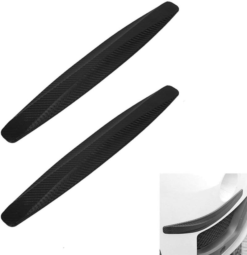 Youngine Universal Car Front Corner Bumper Protector Carbon Fibre Anti-Collision Strip Sticker Anti-Friction Edge Lip (Black) - Image 5