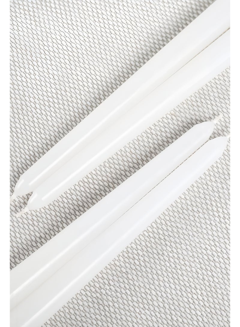 10 Inch White Taper Candles, 4 Packs Unscented Candlesticks for Dinner, Wedding, Valentine’s Day and Home Decoration, Dripless and Smokeless, 8-10 Hours Burn - Image 4