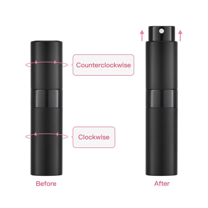 Tekson Travel Perfume Atomizer Refillable 8ml (5 PCS), Travel Cologne Sprayer Mini, Perfume Bottle Empty Small (5 Colors) - Image 3