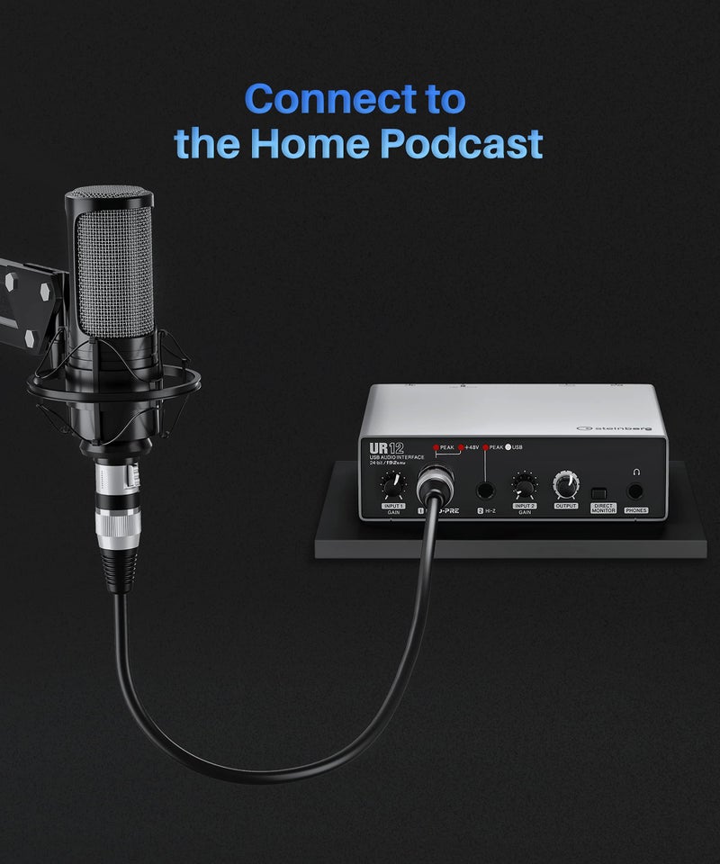 GearIT XLR to XLR Microphone Cable (1 Feet, 2 Pack) XLR Male to Female Mic Cable 3-Pin Balanced Shielded XLR Cable for Mic Mixer, Recording Studio, Podcast - Black, 1Ft, 2 Pack - Image 4