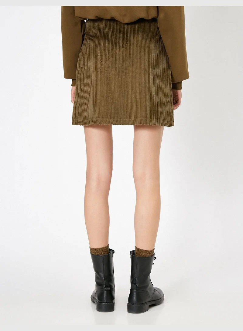 كوتون Button Detailed Skirt