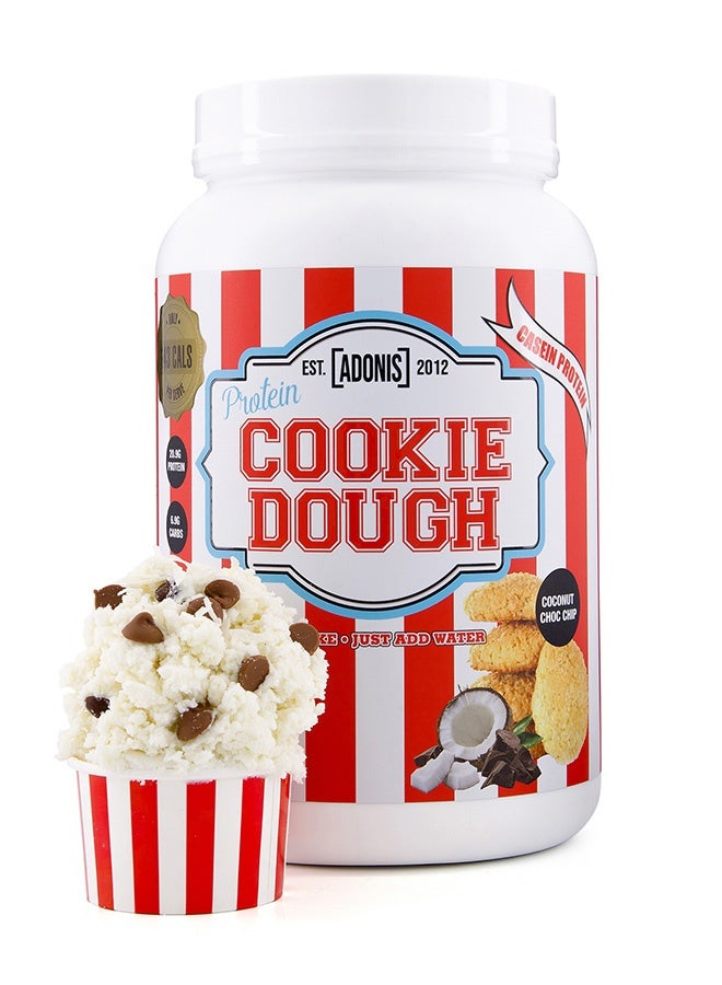 Adonis Protein Cookie Dough, Casein Protein, Coconut Choc Chip Flavour 1kg