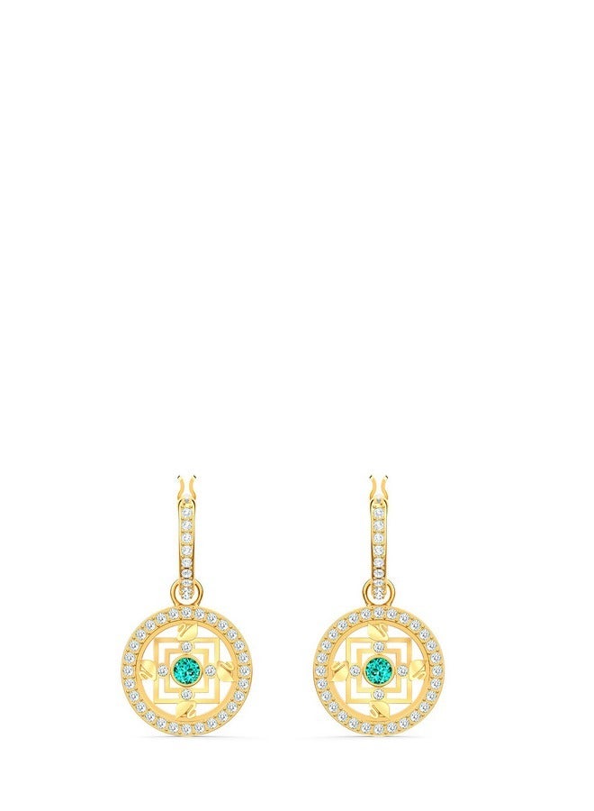 Mysterious Symbol Mandala Lotus Earrings  - Image 1