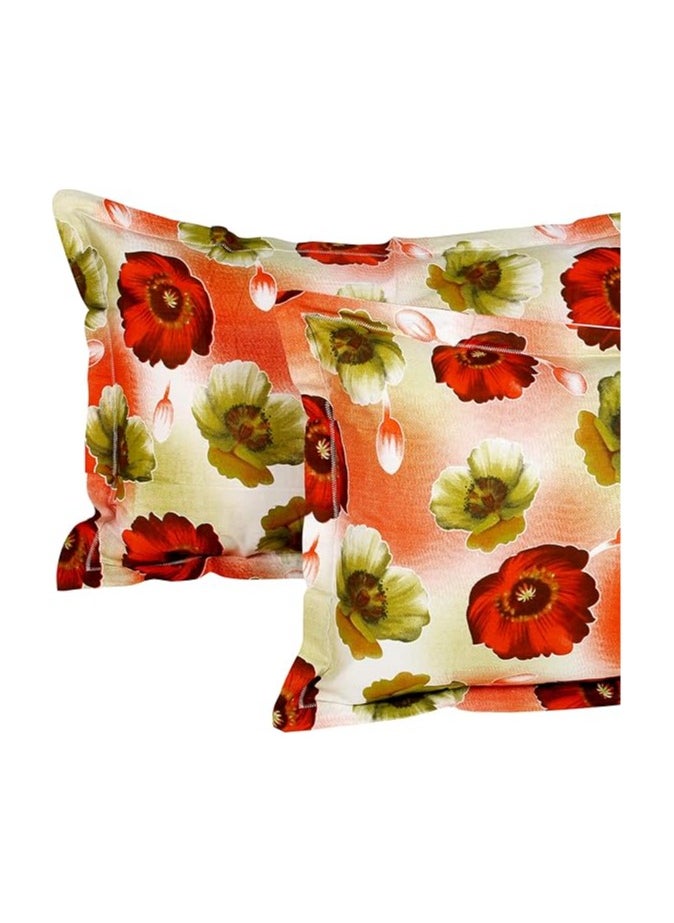 Story at Home Story at Home 186 TC Single Bedsheet with 1 Pillow Cover, White/Green, 235 x 270 cm, FE1508  - Image 5