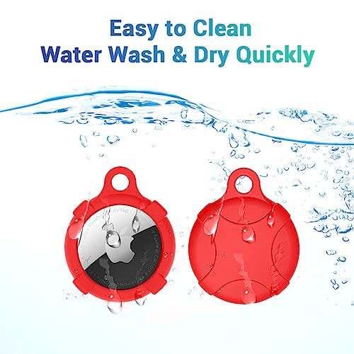 KACA Silicone Case Compatible with Apple AirTag - Full Protection, Keychain Included, Slim and Simple Design, Premium Food Grade Silicone, Scratch-Free, Safe for Kids and Pets [Red] - Image 2