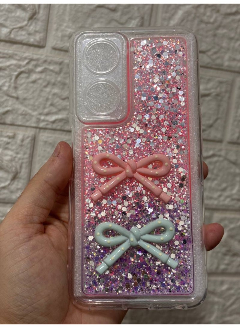 غطاء خلفي مع فيونكة متوافق مع هاتف OPPO A98 - Image 1