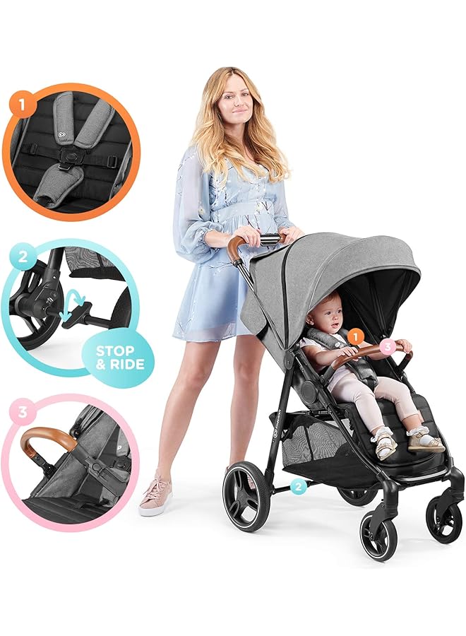 Kinderkraft Grande Lx Pushchair Grey 9.50 Kg Pack Of 1 - Image 5