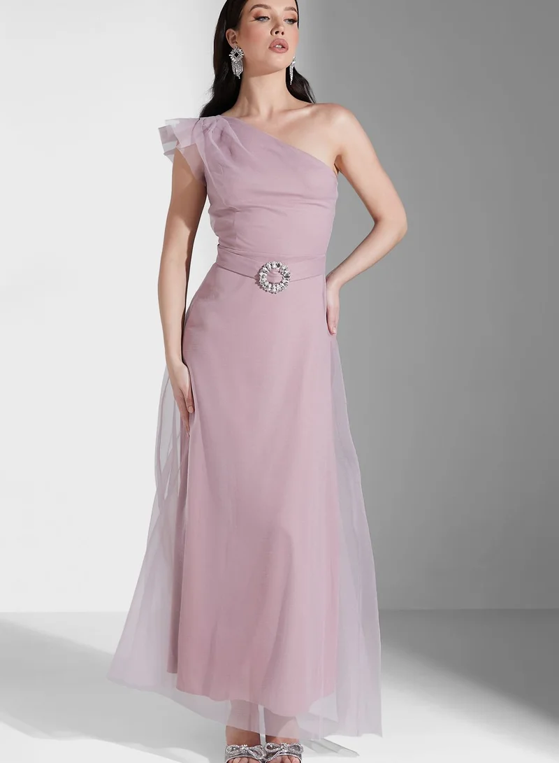 Ella Limited Edition One Shoulder Shimmer Dress