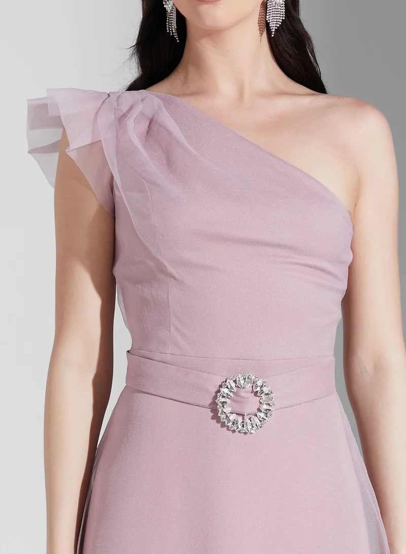 Ella Limited Edition One Shoulder Shimmer Dress