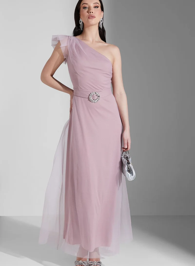 Ella Limited Edition One Shoulder Shimmer Dress