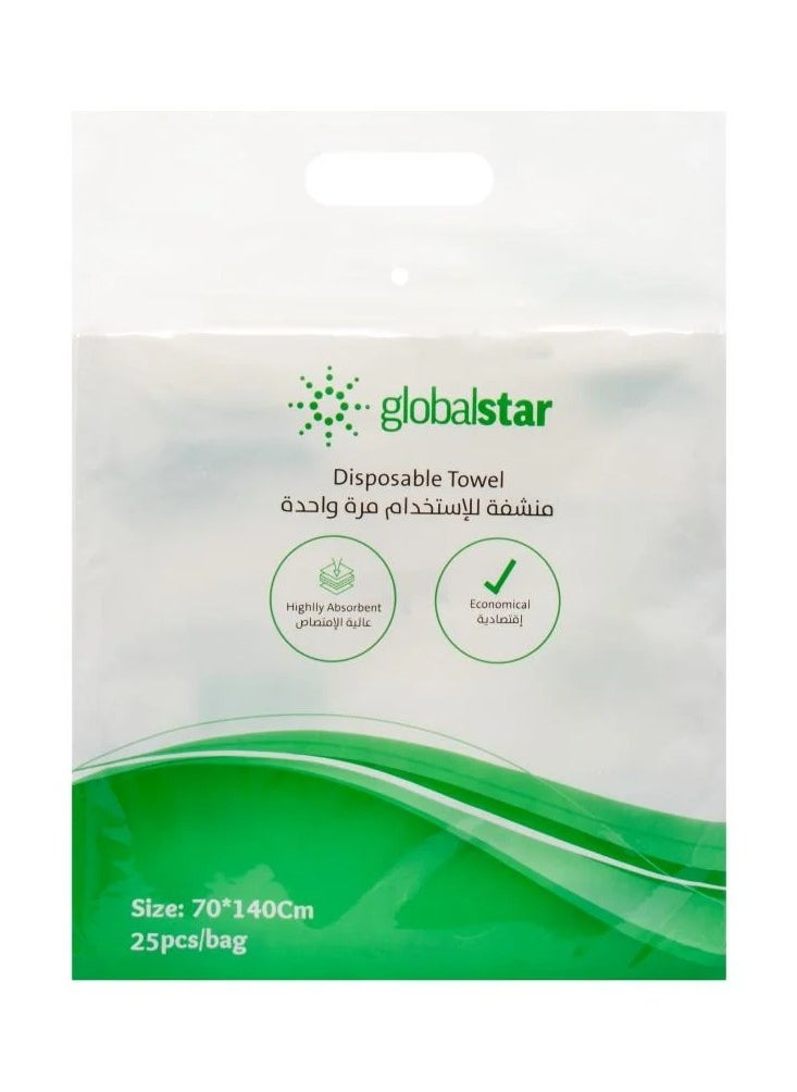 globalstar Disposable towels 70*140 25 pieces  - Image 1