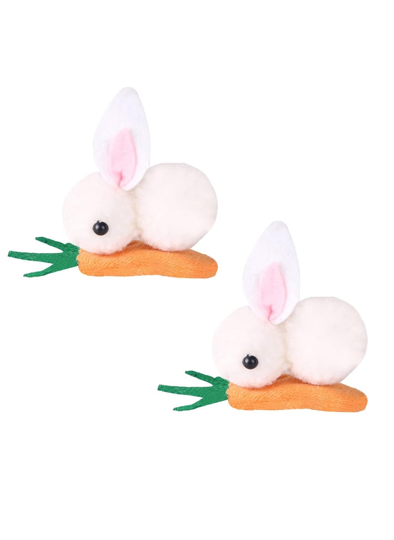 Soochat - Soochat Bunny Hair clips Carrot Hairpin Easter Rabbit Hair Clips for Easter Halloween Party Fancy Dress Cosplay Costume Headwear 2Pcs - Image 1