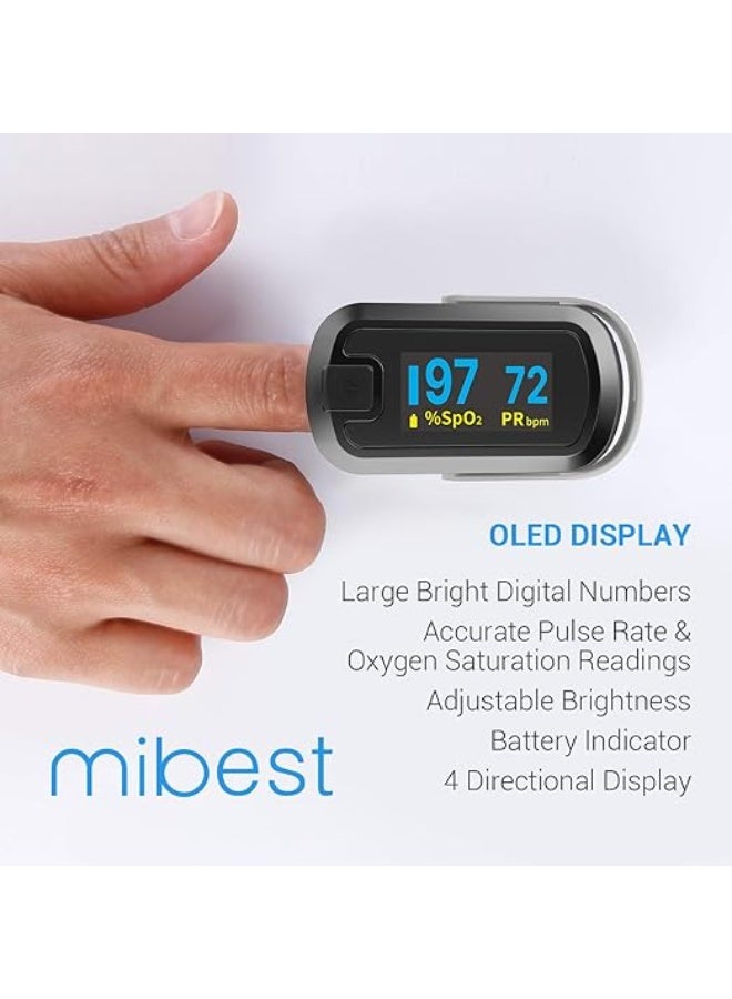 جهاز قياس الأكسجين في الدم ونبض القلب – شاشة OLED واضحة – دقيق وسهل الاستخدام في المنزل أو أثناء السفر - Image 3