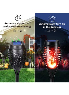 SYOSI 6-Pieces Solar Torch Lights With Flickering Flame Fire Effect Garden Light Auto On OR Off Dust To Dawn Outdoor Waterproof Landscape Decoration Solar Powered Security Torch Light  - Image 3