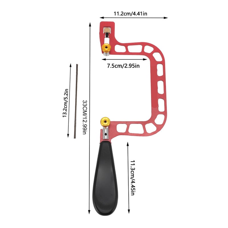 Acouto Professional Curved Jewelry Saw Set with 44 S Ential Jewelry Making Tools for Metal Wood Plastic Jewelry Sawing Kit - Image 3