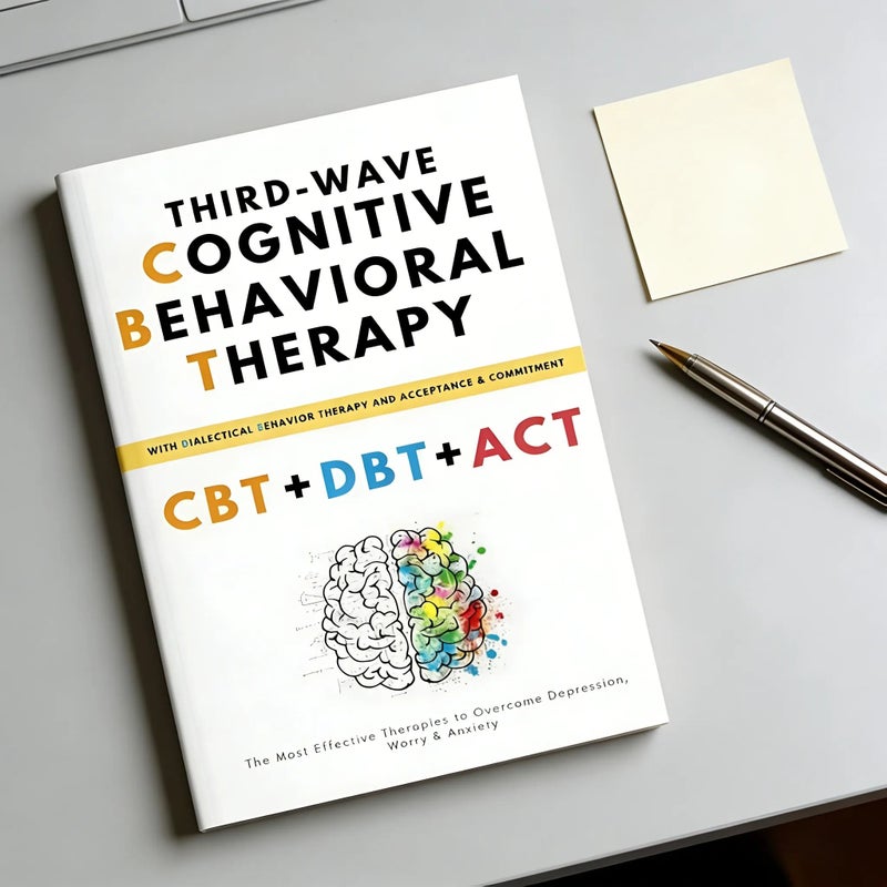 CBT DBT Action Adult Mental Health Relaxation Notebook 5 in 1 Cognitive Behavioral Therapy Coping Skills Spiral Bound Daily Use - Image 1