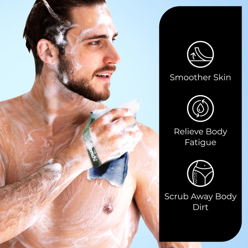 ZOMCHI 2 Pieces Soap Bags for Soap Bars with Different Roughness, Exfoliating Soap Saver Bags, Soap Pouch for Body Wash (Blue) - Image 4