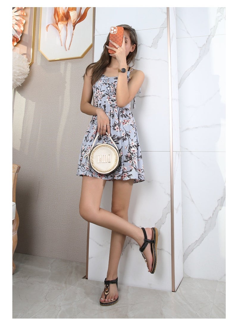 NIBEMINENT Anti-Skid  Low Sandals Woman Leather  Summer Large Size Female Shoe Flip Flops  Low-heeled Comfort  - Image 4