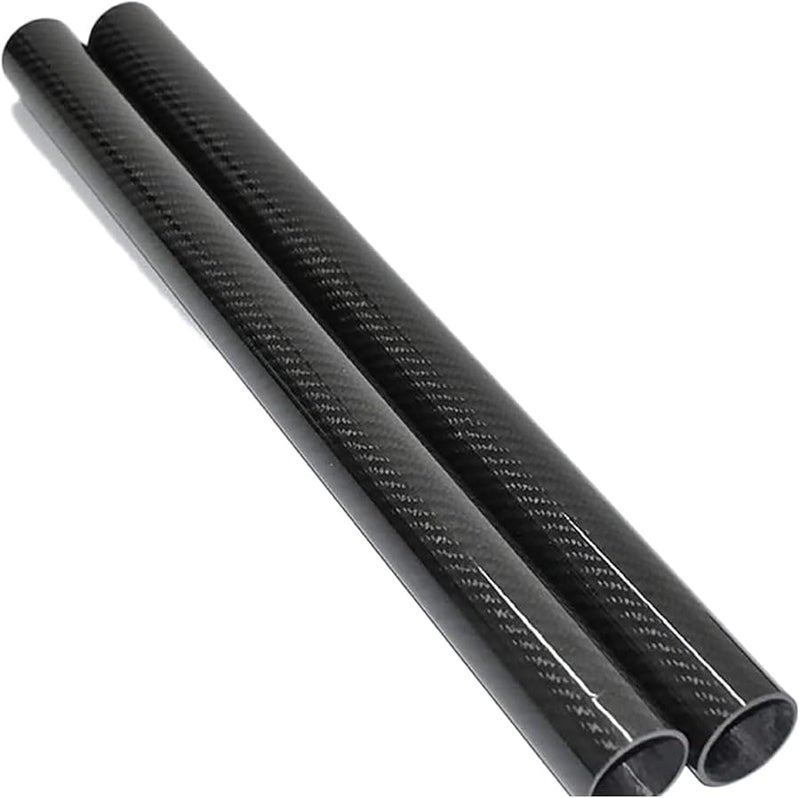 أنبوب من ألياف الكربون 27x25x500mm نسج تويل لامع 3K ملفوف باللف للطائرات المتعددة المروحية DIY - Image 2