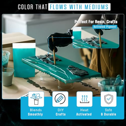 Art 'N Glow Thermochromic Pigment Color Changing Powder - 20 Grams - Heat Sensitive Great for Art - DIY Crafts - Art Projects & Party Decorations - 10+ Colors Available - (Blue) - Image 2