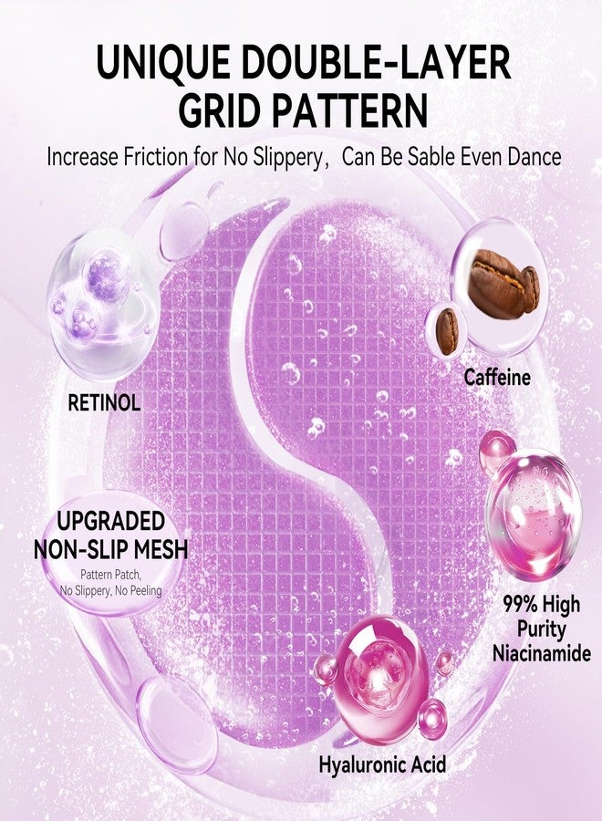 BREYLEE Retinol Eye Mask Under Eye Patches with Retinol, Collagen & Hyaluronic Acid, Reduce Puffy Eyes, Dark Circles, Wrinkles & Fine Lines, Anti-Aging Smoothing Skin Care for Women & Men - 60 Pcs - Image 4