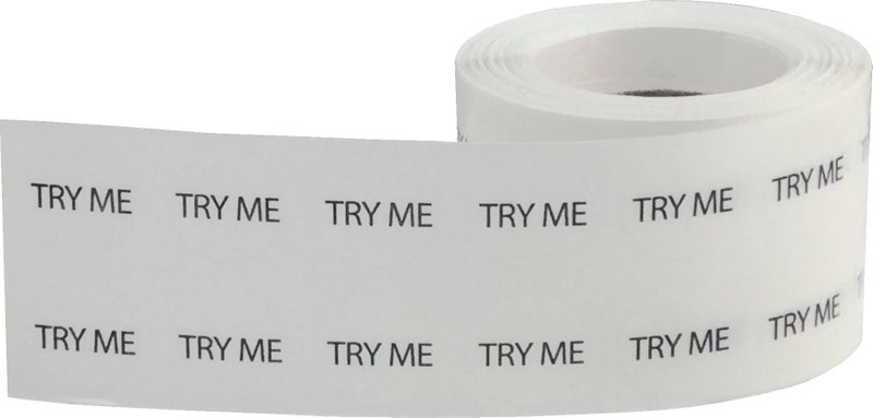 InStockLabels.com Clear Try Me Stickers, 1/2 Inch Round, 1000 Labels on a Roll - Image 2