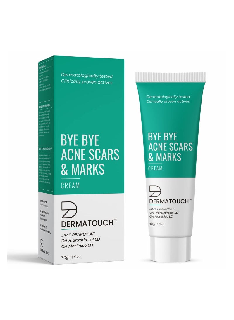 DERMATOUCH Bye Bye Acne Scars & Marks Cream Acne Scars Corrector Formulated Specially Suitable For All Skin Types 30gm  - Image 1