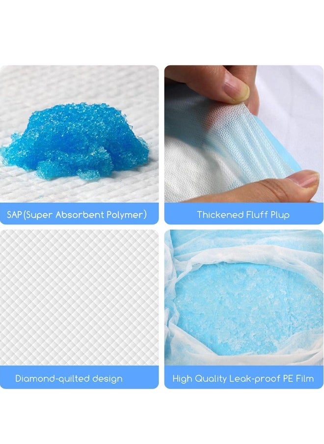 50 Pieces Disposable Absorbent Quick-Drying Leak-Proof Pads Disposable Pet Training Pads, Extra Thick Leak-Proof Pet Urinating Pads with 5 Highly Absorbent Layers Puppy and Kitten Pads for Pet Toilet Training 45*60cm