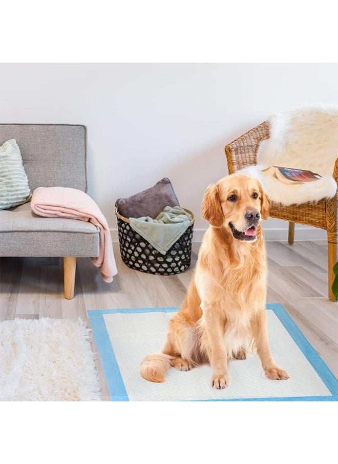 50 Pieces Disposable Absorbent Quick-Drying Leak-Proof Pads Disposable Pet Training Pads, Extra Thick Leak-Proof Pet Urinating Pads with 5 Highly Absorbent Layers Puppy and Kitten Pads for Pet Toilet Training 45*60cm