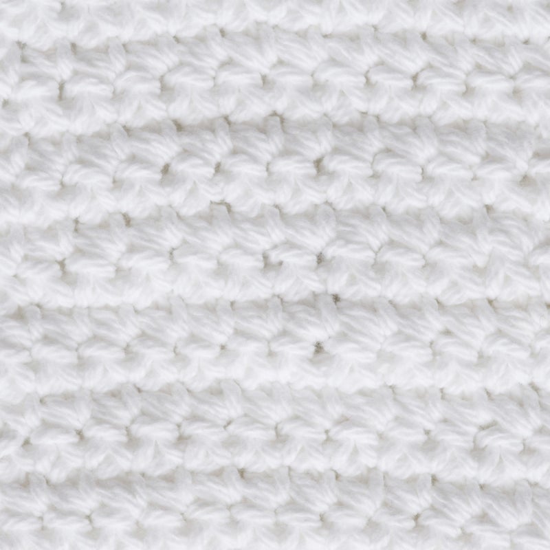 Lily Sugar 'N Cream The Original Solid Yarn, 2.5oz, Medium 4 Gauge, 100% Cotton - White - Machine Wash & Dry - Image 3