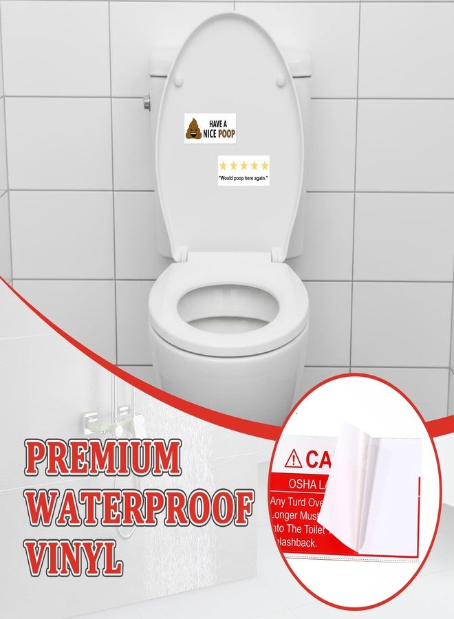 Lerheedi 100 Pcs Funny Toilet Stickers Gag OSHA Law Stickers Funny Caution Labels Gifts for Adults Portable and Public Toilet Restroom - Image 4