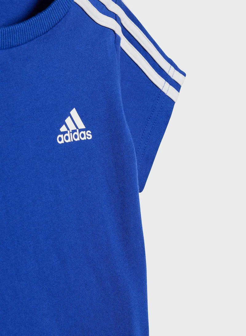adidas طقم رياضي مزين بـ 3 خطوط للأطفال الرضع