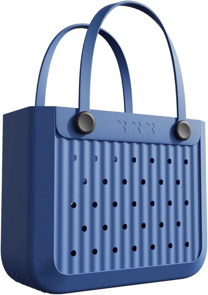 Being One Waterproof EVA Beach Tote Bag, Large Washable Rubber Travel Handbags for Sports Travel Outdoor Anti-Tip Bag Gift for Women Outdoor Tote Bag Open Handbag for Beach Boat Pool Work Sports - Image 1