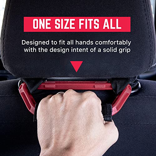 GPCA GP BackGrip LITE, Headrest Car Passenger Hand Grip for Truck & Car Wrangler JL JT JK Handle for Offroad, Kids & Seniors, Patented Jeep Accessories, Burgundy, Nylon ABS, 2-Pack - Image 4