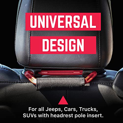 GPCA GP BackGrip LITE, Headrest Car Passenger Hand Grip for Truck & Car Wrangler JL JT JK Handle for Offroad, Kids & Seniors, Patented Jeep Accessories, Burgundy, Nylon ABS, 2-Pack - Image 2