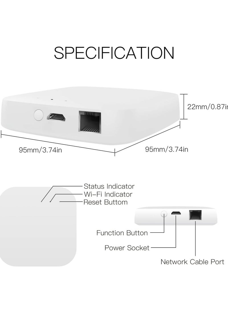 MOES - Smart Wired Multi-mode Smart Home Gateway ZigBee WiFi Bluetooth Mesh Hub Smart Life App Control Works with Amazon Alexa Google Home - Image 1